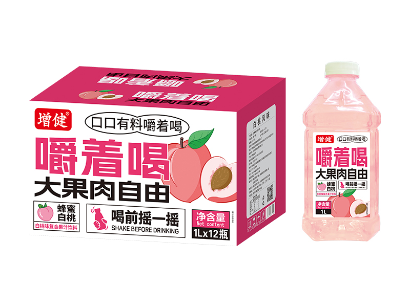 果肉哆哆果肉果汁1升装（蜂蜜白桃）